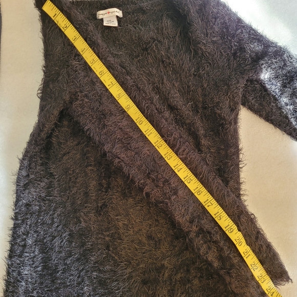 Fuzzy Black Sweater Dress Long Sleeves Nylon Blend size small - Picture 13 of 13
